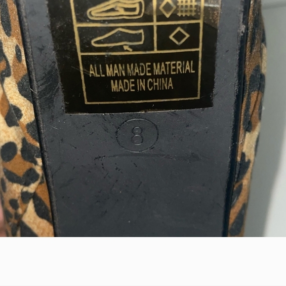 Leopard pattern heels chunky platform y2k booties mobster wife boots mafia wife - Picture 7 of 7